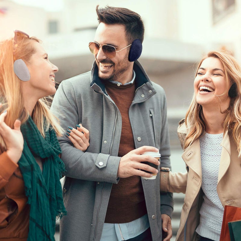 Whaline 3 Pairs Ear Warmers Bandless Ear Muffs Unisex for Winter Outdoors (Dark Color, M) - Image 3